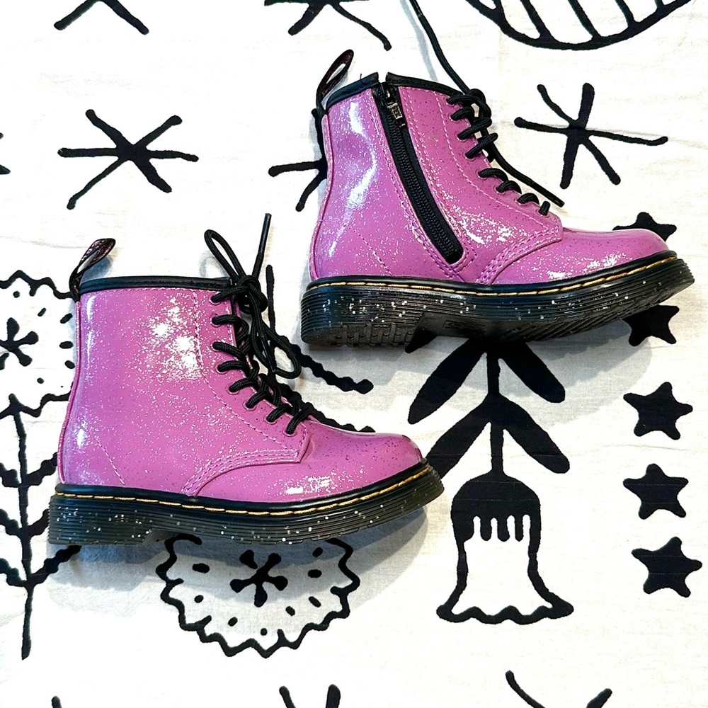 Pink glitter Dr. Marten’s toddler size 8 NWOT